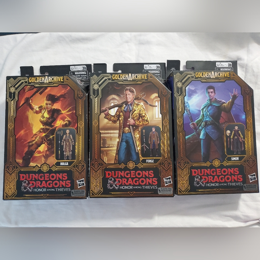 : 3 Dungeons & Dragons Honor Among Thieves Golden Archive Forge simon & holga 6"
